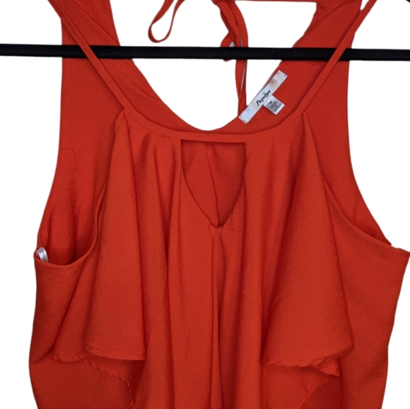 Papaya Red Ruffle Top 🍒✨ - Picture 4 of 6